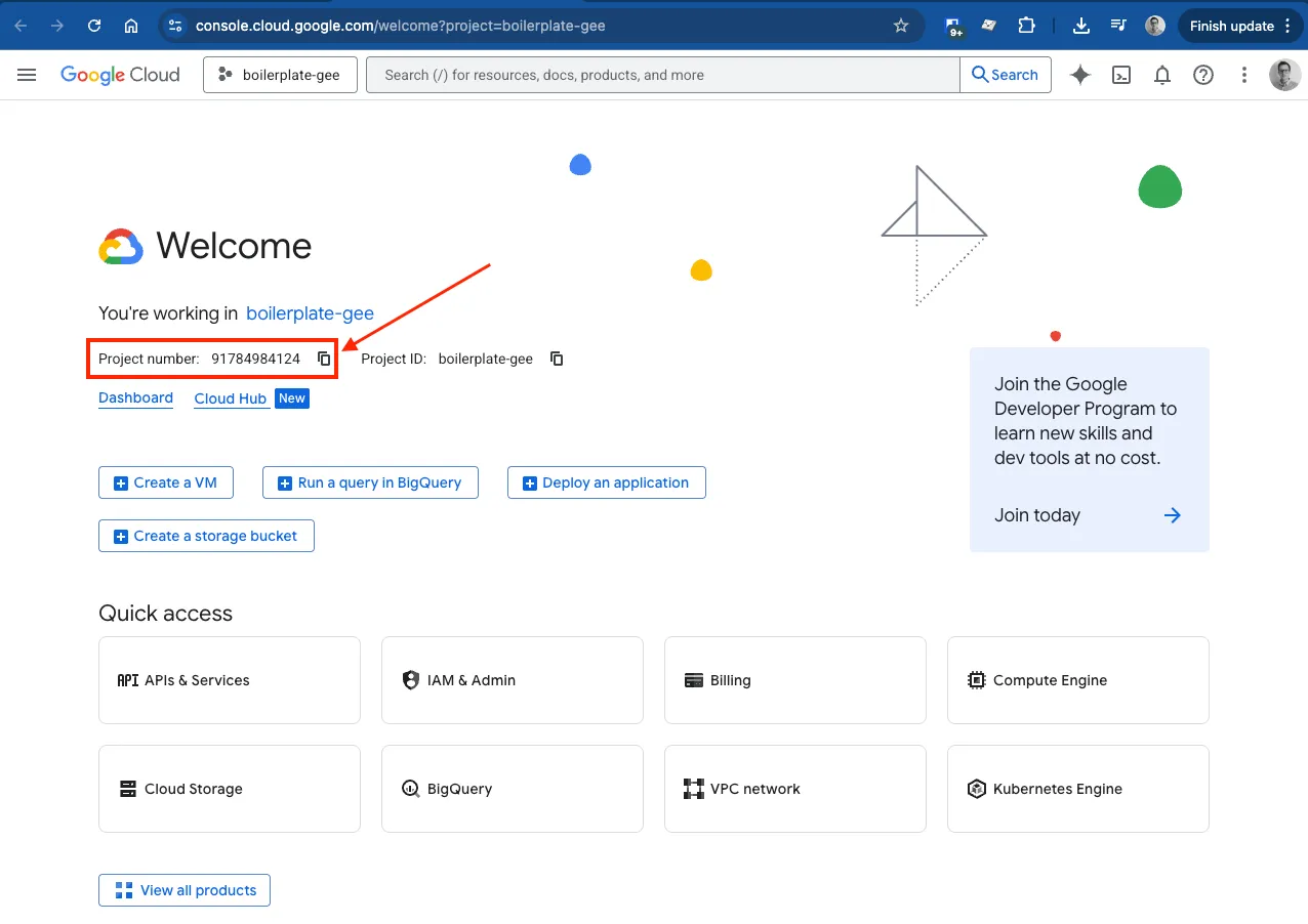 Google Cloud Project Number